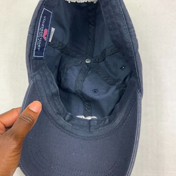 Vineyard Vines Unisex Adjustable Baseball Cap Blue Whale Logo Casual Hat OS - Picture 7 of 10